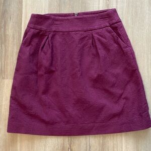 Ann Taylor LOFT Cranberry Skirt 00 with pockets